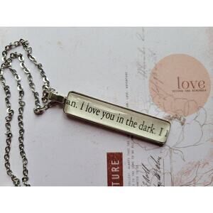 I Love You in the Dark necklace made with Merry Little Meet Cute book pages